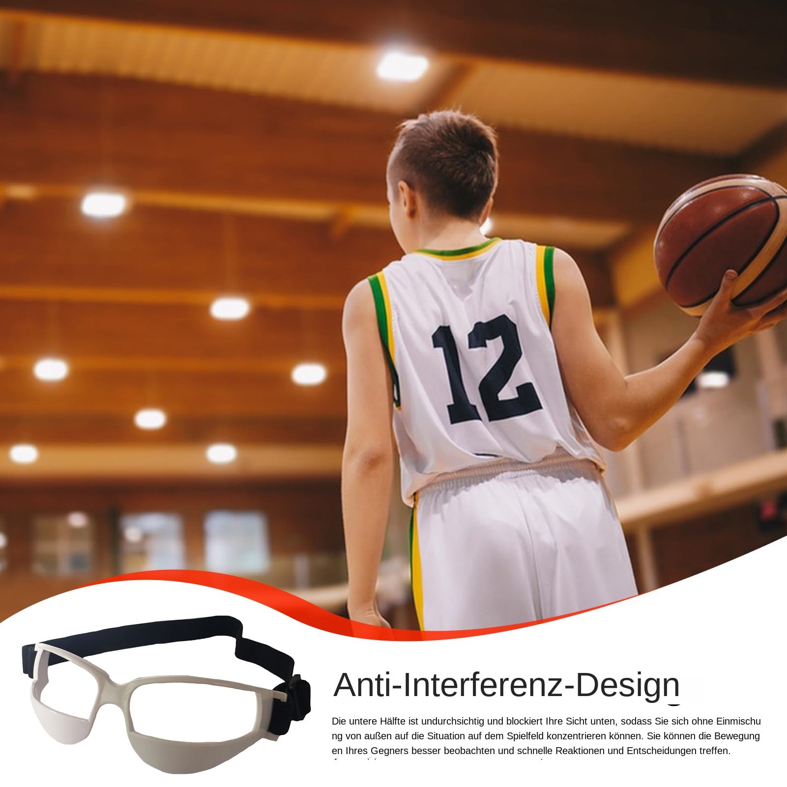 Gafas de baloncesto protectoras portátiles para regatear equipo de entrenamiento