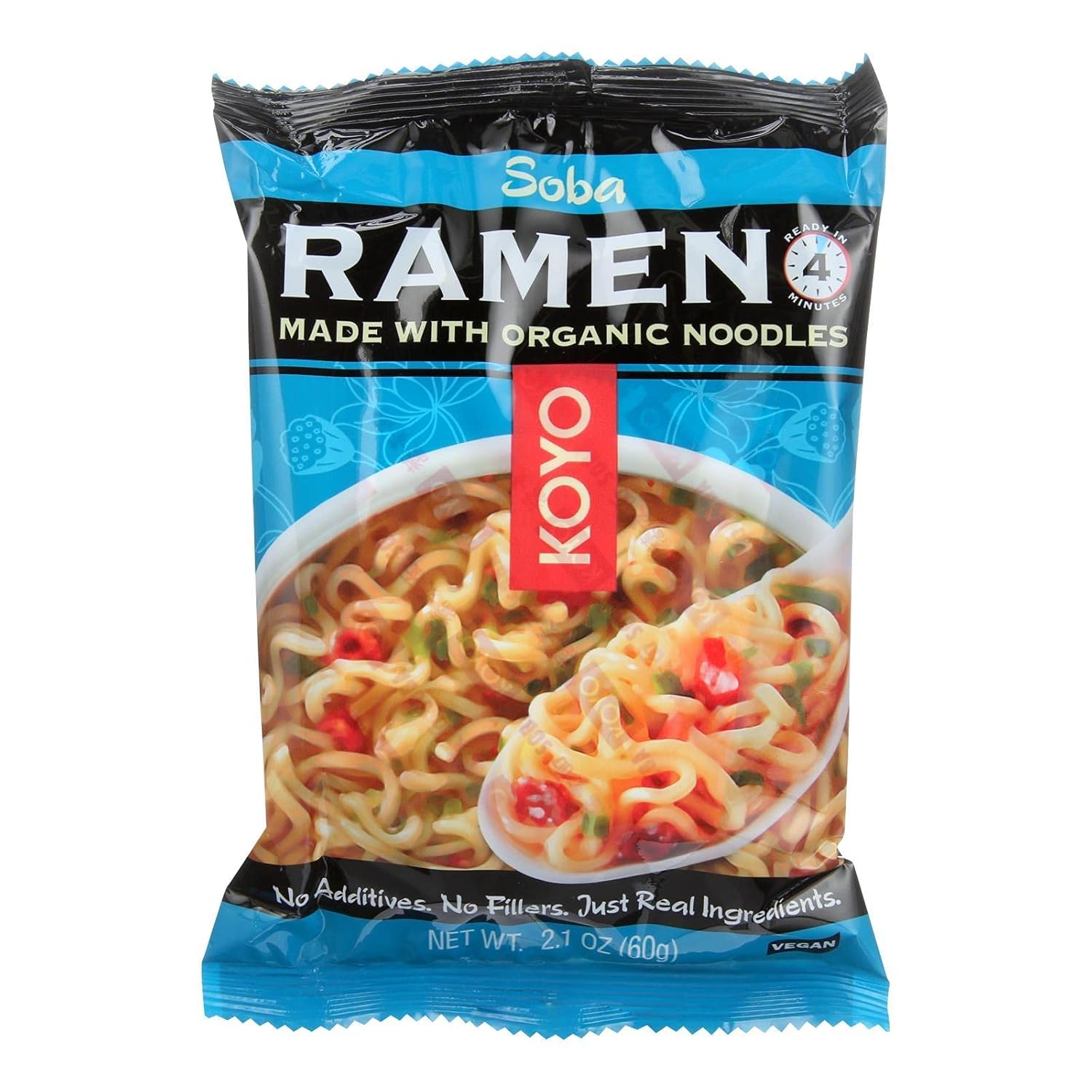 Koyo Foods Soba Dry Ramen Noodles, 2.1 Ounce - 12 per case.12