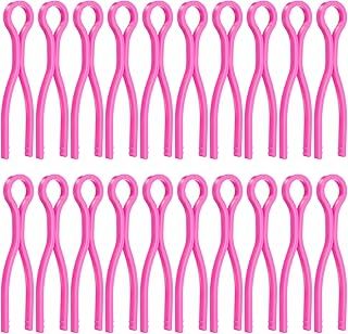 HARFINGTON 100pcs Bobbin Thread Holders Plastic Long Thread Spool Clamp Sewing Machine Accessories Thread Control Clamp for Organizing Thread Tails Prevent from Unwinding, Rose red