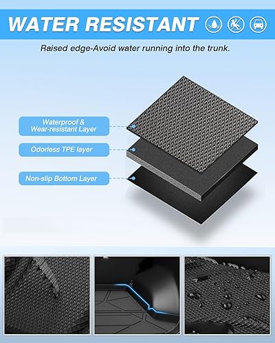 Vista 49 de Powerty Tapete de carga para BMW X5 2019-2025 2026, forro de carga TPE para todo tipo de clima, forros de maletero resistentes para BMW X5 sin