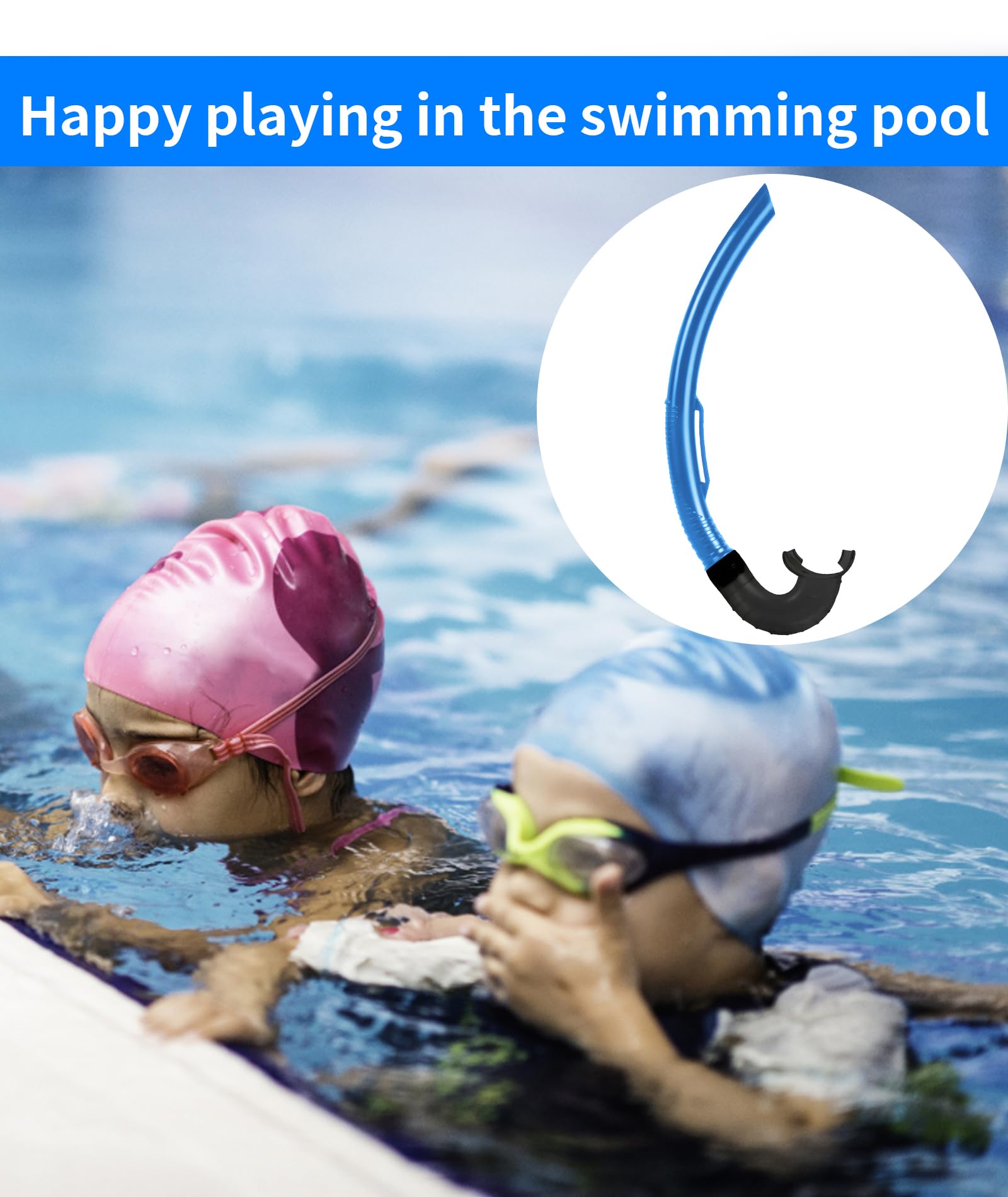 Snorkel for Swimming, Snorkeling Kit for Adults, Swimming Breathing Pipe, Scuba Diving Kit, Tropical Waters, Lakes, Beach Activities(Blue) 3
