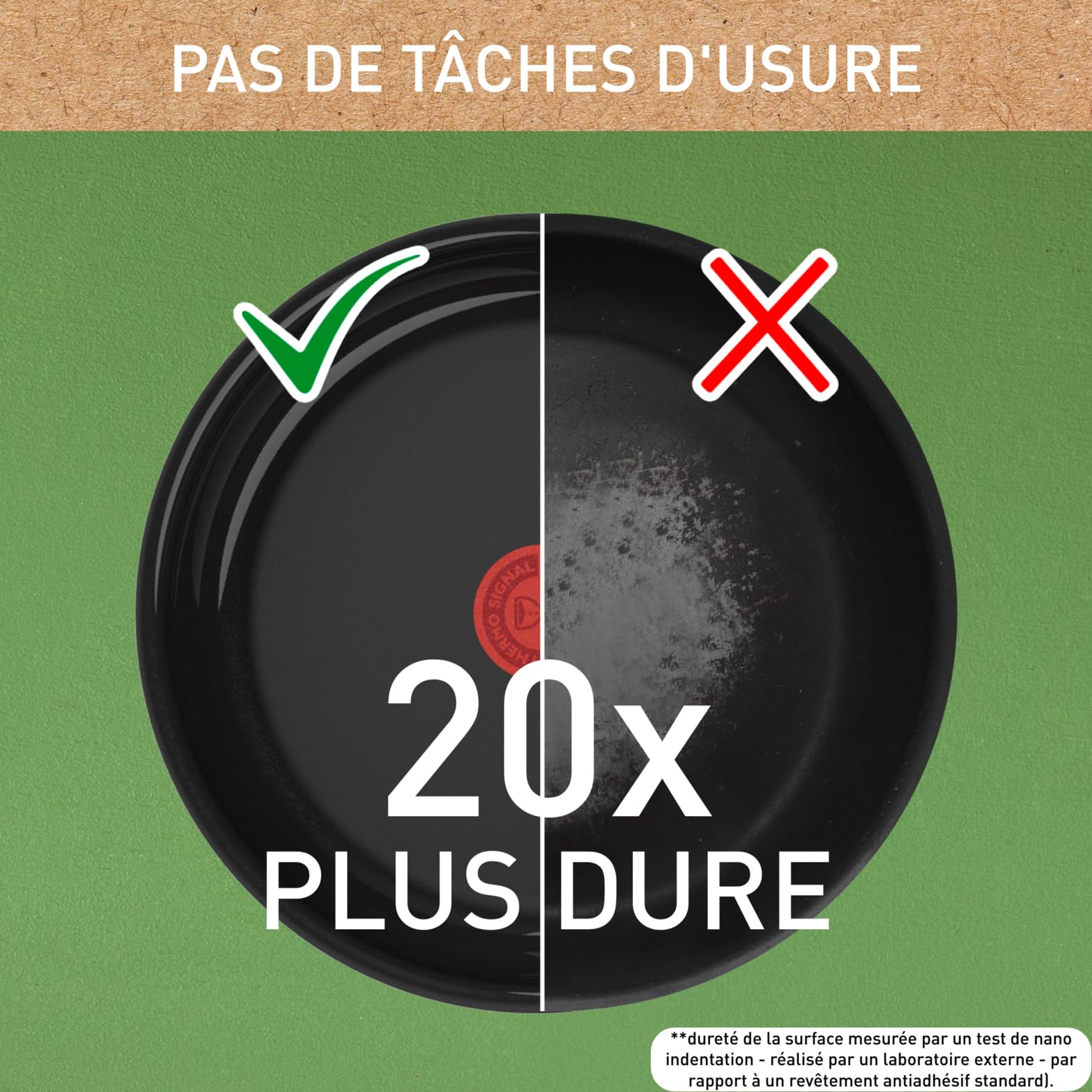 Tefal Renew On Poêle 28 cm, Induction, Revêtement céramique antiadhésif, Surface résistante, Eco-Design, Indicateur de chaleur C4350632, Noir