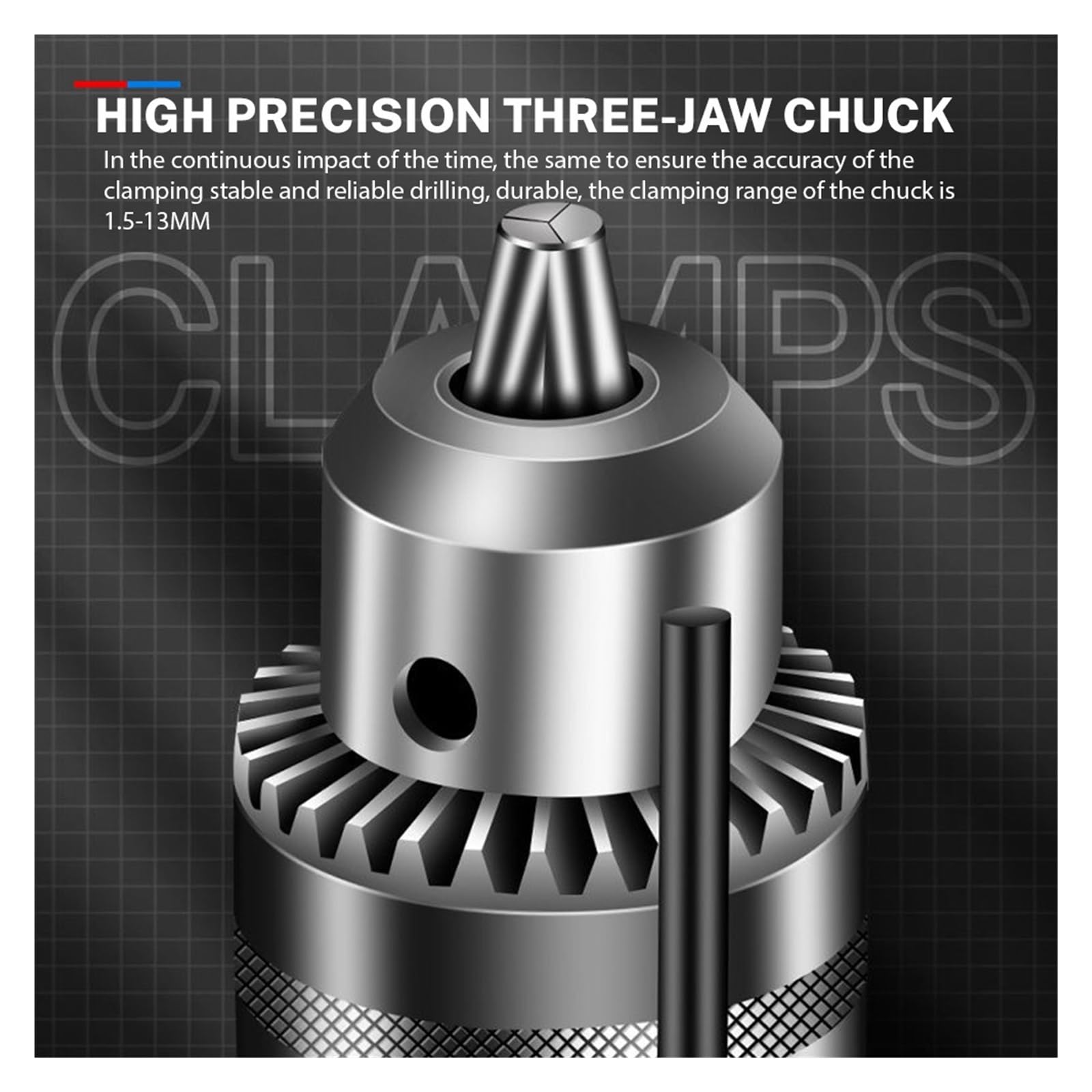 1500 W Elektryczny Młot Obrotowy O Dużej Mocy 13MM Wiertarka Udarowa Śrubokręt Przebijanie Polerowanie 3200 RPM Wielofunkcyjne Elektronarzędzia DużA Zdolność Wiercenia