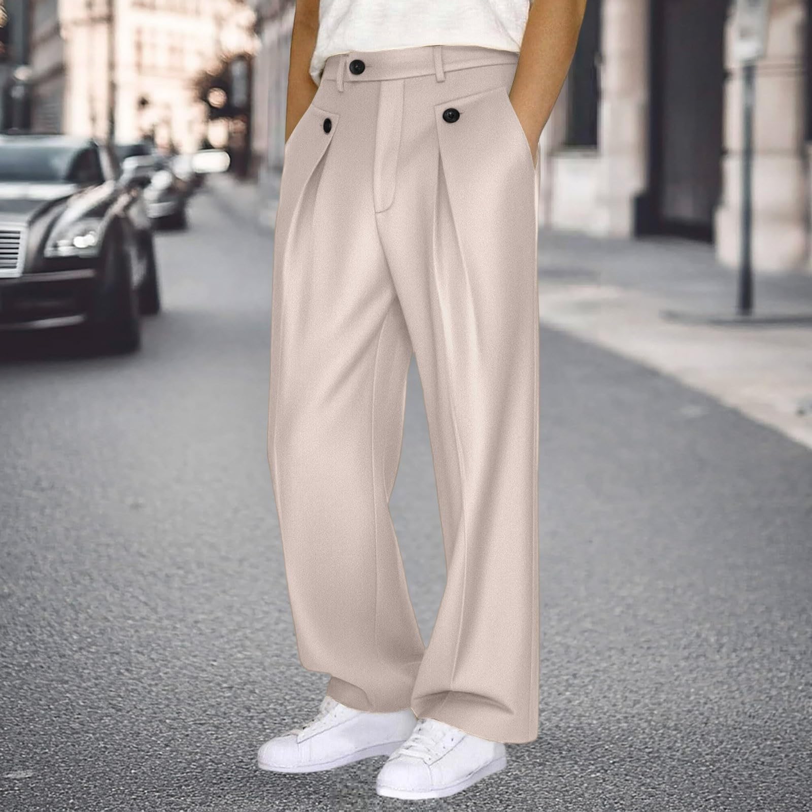 Generico Pantaloni Casual Uomo All'aperto Pantaloni Elasticizzati vestibilità Classica Slim Fit Trekking Slim Fit Escursionismo Vacanze