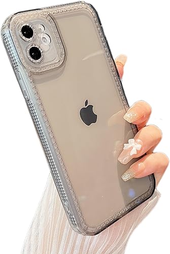 Miniatura 23 de ZTOFERA Diseñada para iPhone 13 de 6.1 pulgadas, bonita funda transparente para mujeres y niñas, funda protectora de silicona TPU suave flexible con