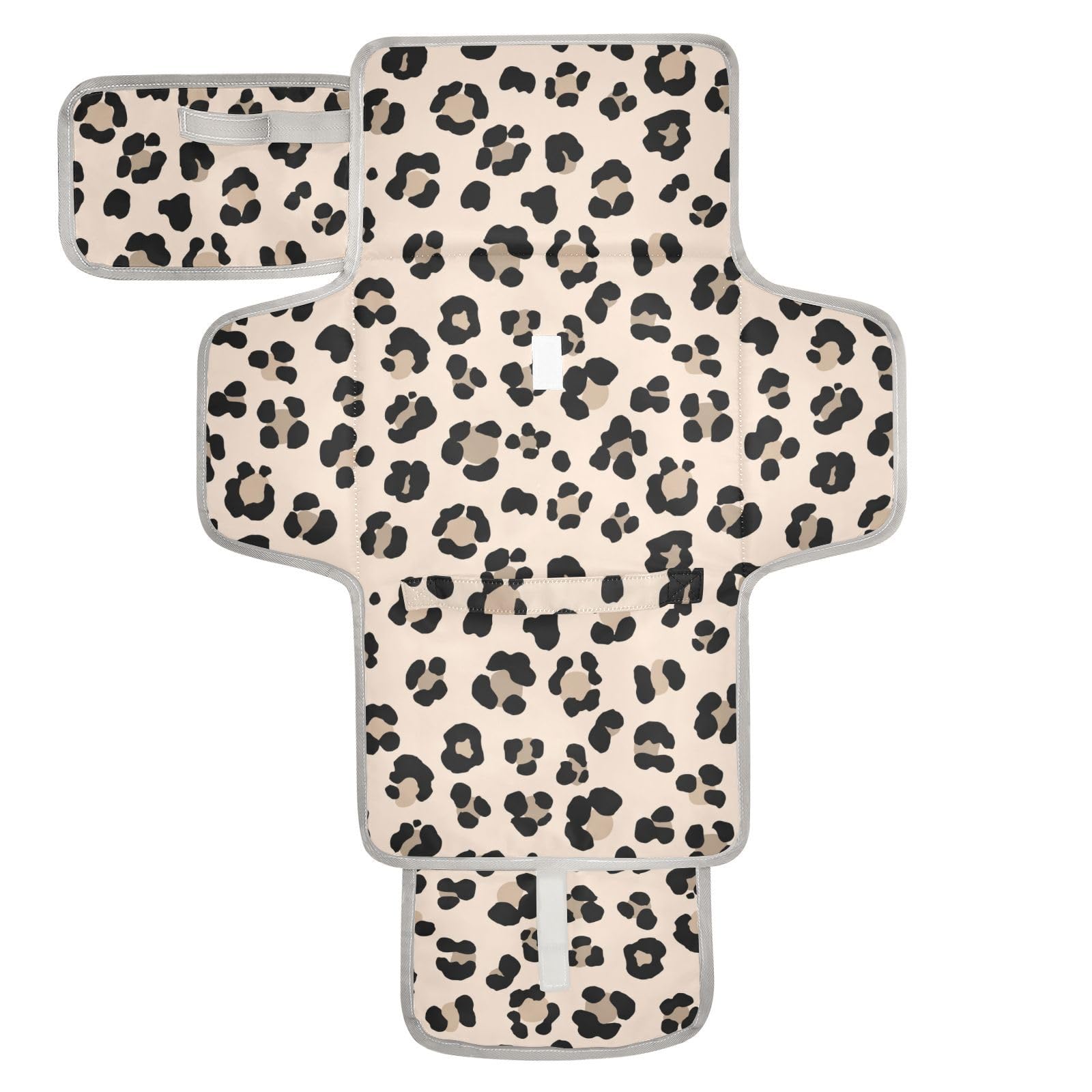 Animal Leopard Print Portable Diaper Changing Pad, Portable Changing Pad for Newborn Girl & Boy - Baby Changing Pad Lightweight Waterproof Travel