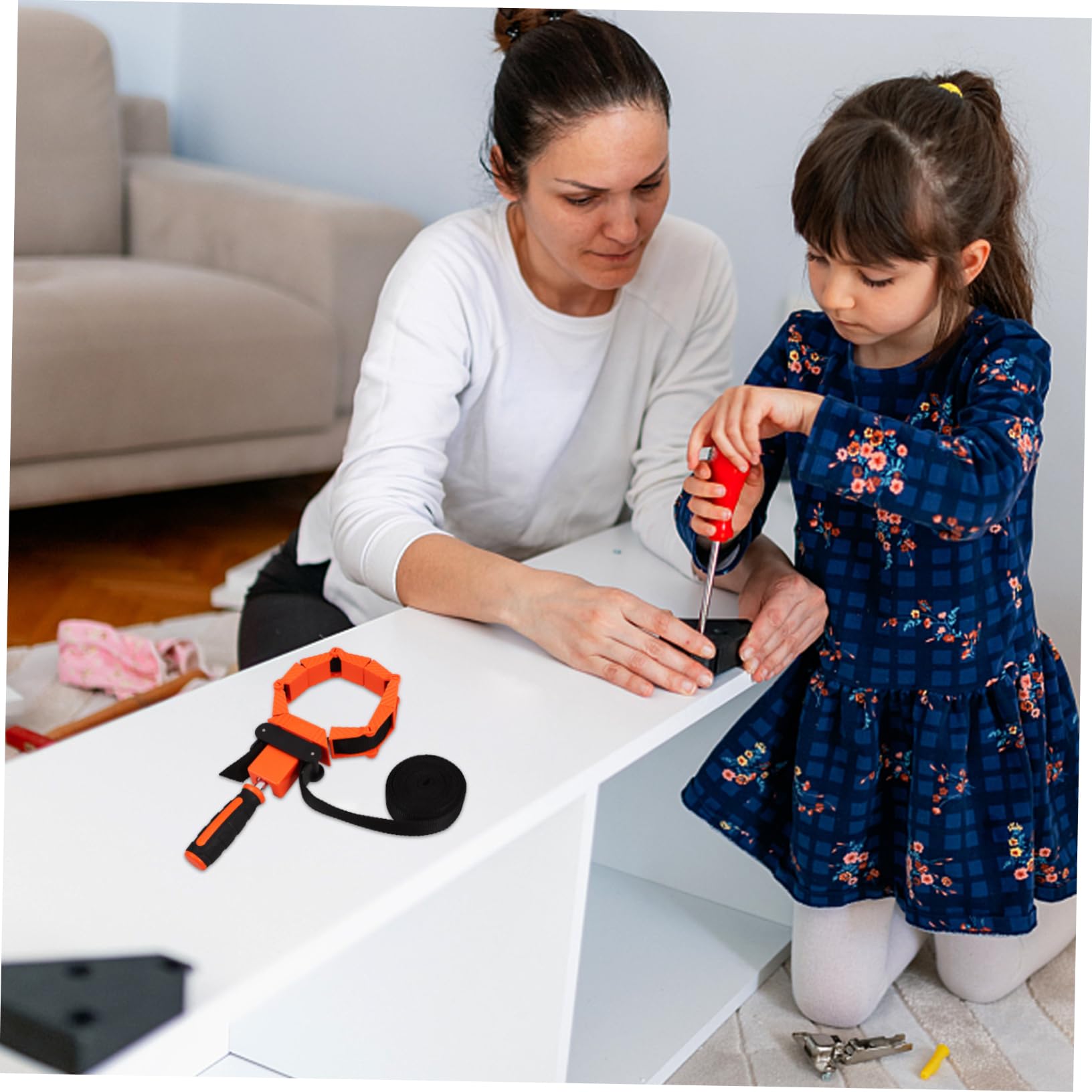 JEWEDECO Multi-purpose Woodworking Ratchet Clamp 4m Nylon Band Clamp Adjustable for Secure Fixing Accessories