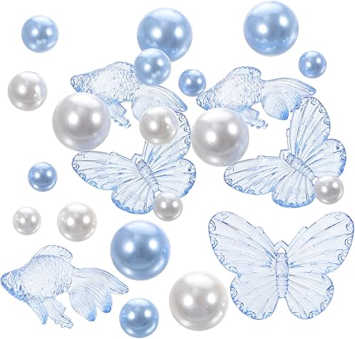 WOFASHPURET 88 piezas de suministros de boda de Navidad, perlas de imitación de perlas artificiales para decorar jarrones, relleno de velas,