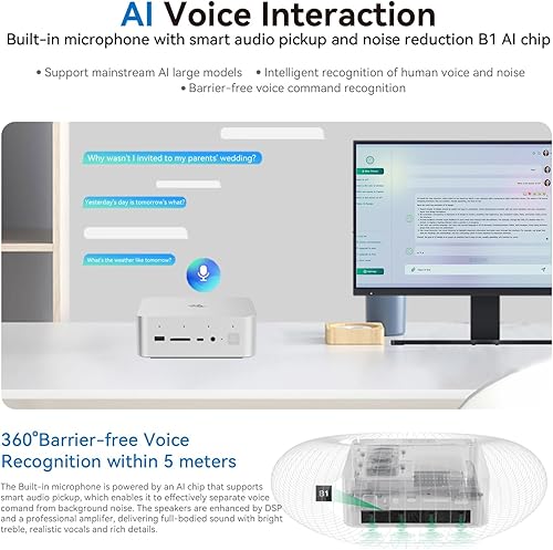 Vista 49 de Beelink Mini PC SEI11, Intel 10ª generación i5-11320H (hasta 4.5 GHz) 4C/8T, mini computadora de 16 GB DDR4 RAM 500 GB NVMe SSD, micro PC 4K a 60Hz