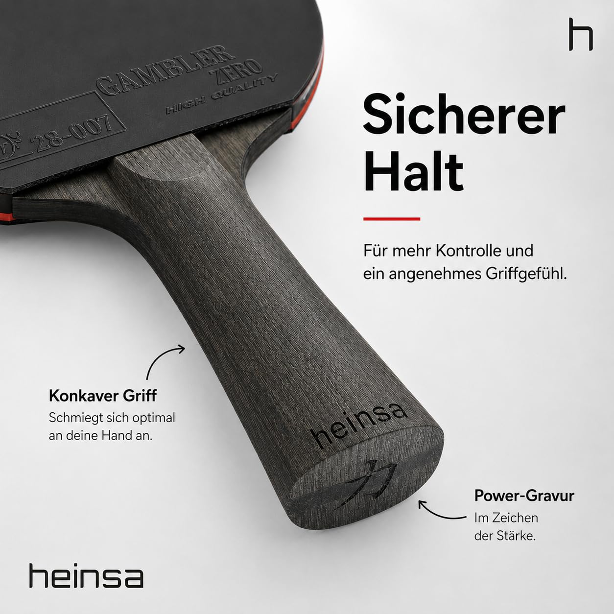 Racchetta da ping pong professionale in carbonio ITTF, approvata Black Edition in noce chiaro, con confezione premium e palline