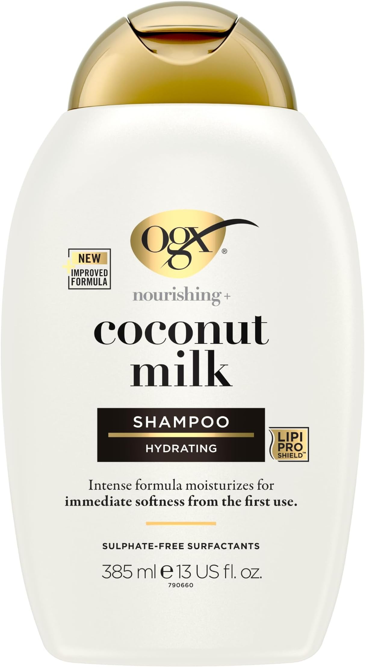 Nourishing with Coconut Milk Hydrating Shampoo, Intensely Moisturizes for Immediate Softness from the First Use, Sulfate Free, 385ml