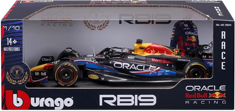 Bburago F1 Oracle Red Bull Racing RB19 | Max Verstappen #1 | Austin GP Race Winner 2023 118 Collectors Model