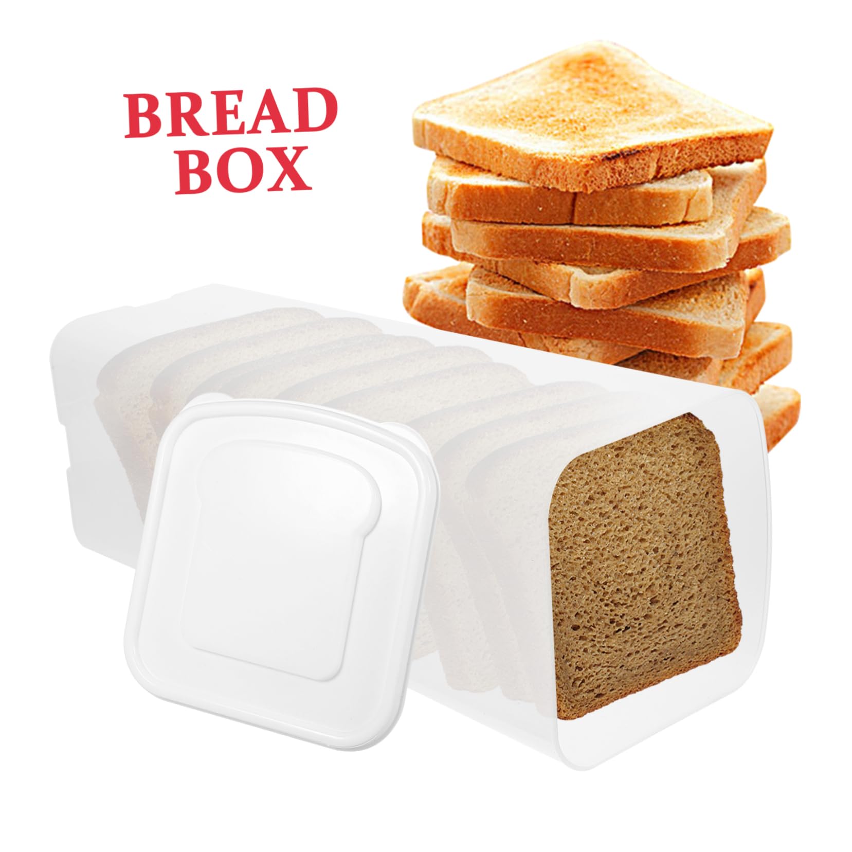 Alipis Caja De 2 Piezas Caja De Almacenamiento De Pan Porta Pan era De Herméticos Portador De Con Tapa Cajas De Páginas Reutilizable