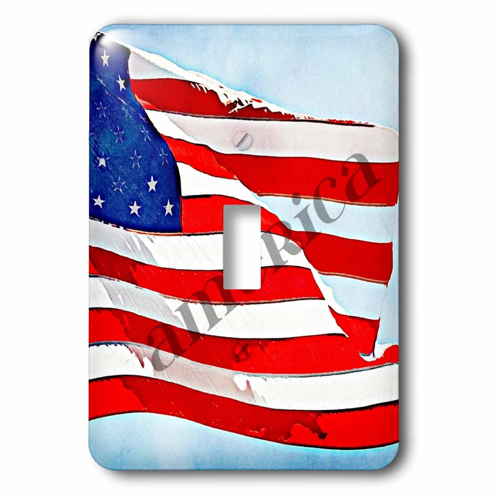 Interrupteur à baïonnette America Painted Flag 3dRose LSP_56256_1