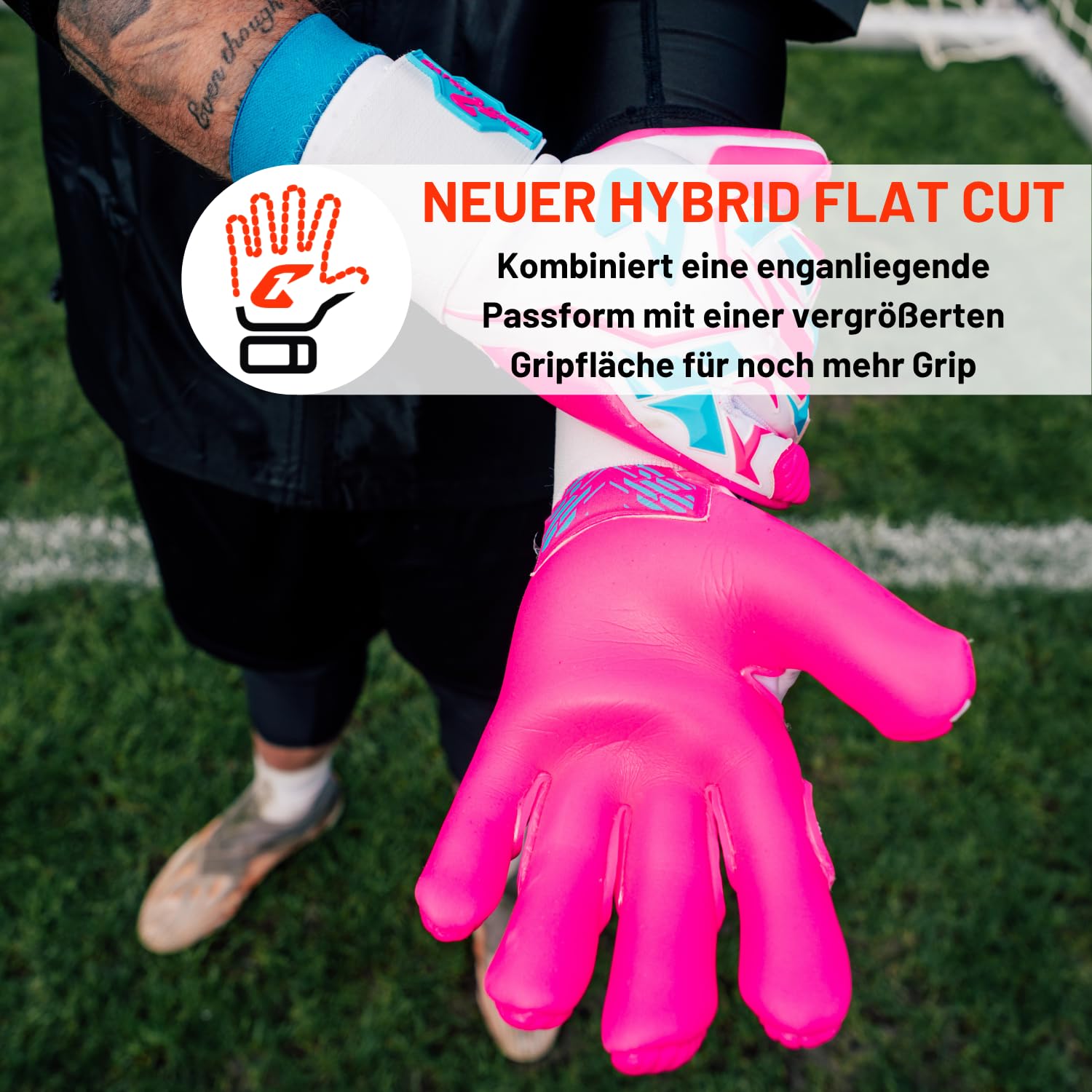 CATCH&KEEP Profi Torwarthandschuhe für Erwachsene - maximaler Grip - Premium Modell - Tormannhandschuhe Fussball - mit unserem Octopus Grip