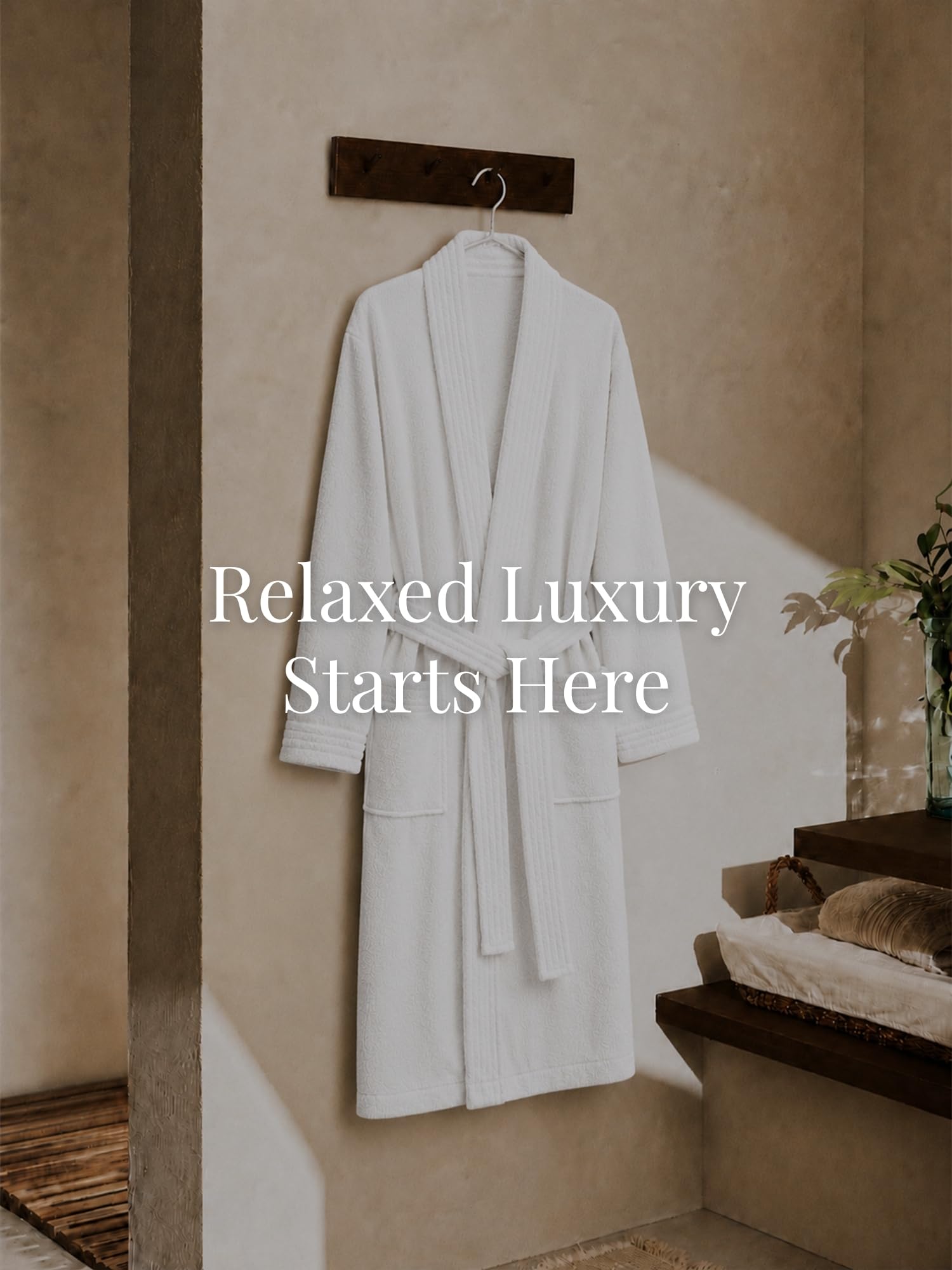 RANGOLI Premium Knee-Length 100% Cotton Men Bathrobe in Full Sleeves & 2 Pockets with 400 GSM Fabric for Ultra Soft & 2X Absorbency (White-XL) | Noble Collection 3