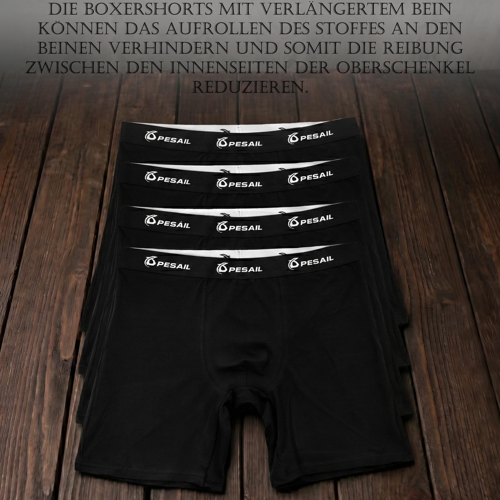 Herren Boxershorts, langes Bein, Baumwolle, 4er/8er Pack, Gr. M-6XL
