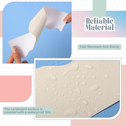 Miniatura 3 de TaoBary 6 rollos de tableros de anuncios de invierno de 196.8 pies, borde festoneado, decoración de tablón de anuncios para la escuela, pizarra