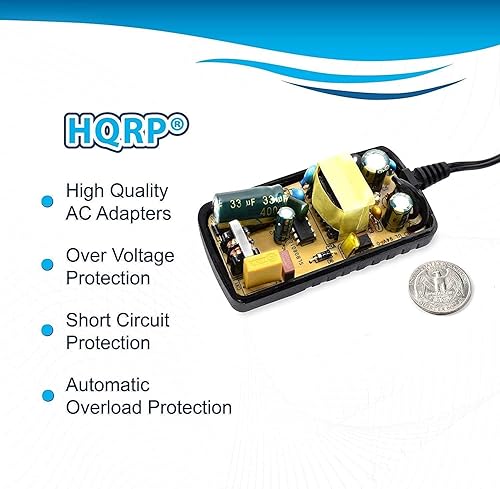 Miniatura 3 de HQRP Adaptador de corriente alterna compatible con reproductor de DVD portátil RCA DRC6338 / DRC6318E / DRC6309 / DRC99390 / DRC6331 / DRC99310K