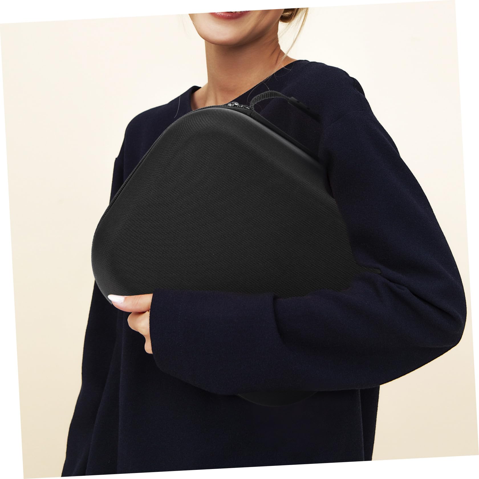 jojofuny Custodia Rigida Portatile per Occhiali VR, Borsa in EVA Nera, Protegge gli Occhiali VR, per Viaggio e Uso Quotidiano