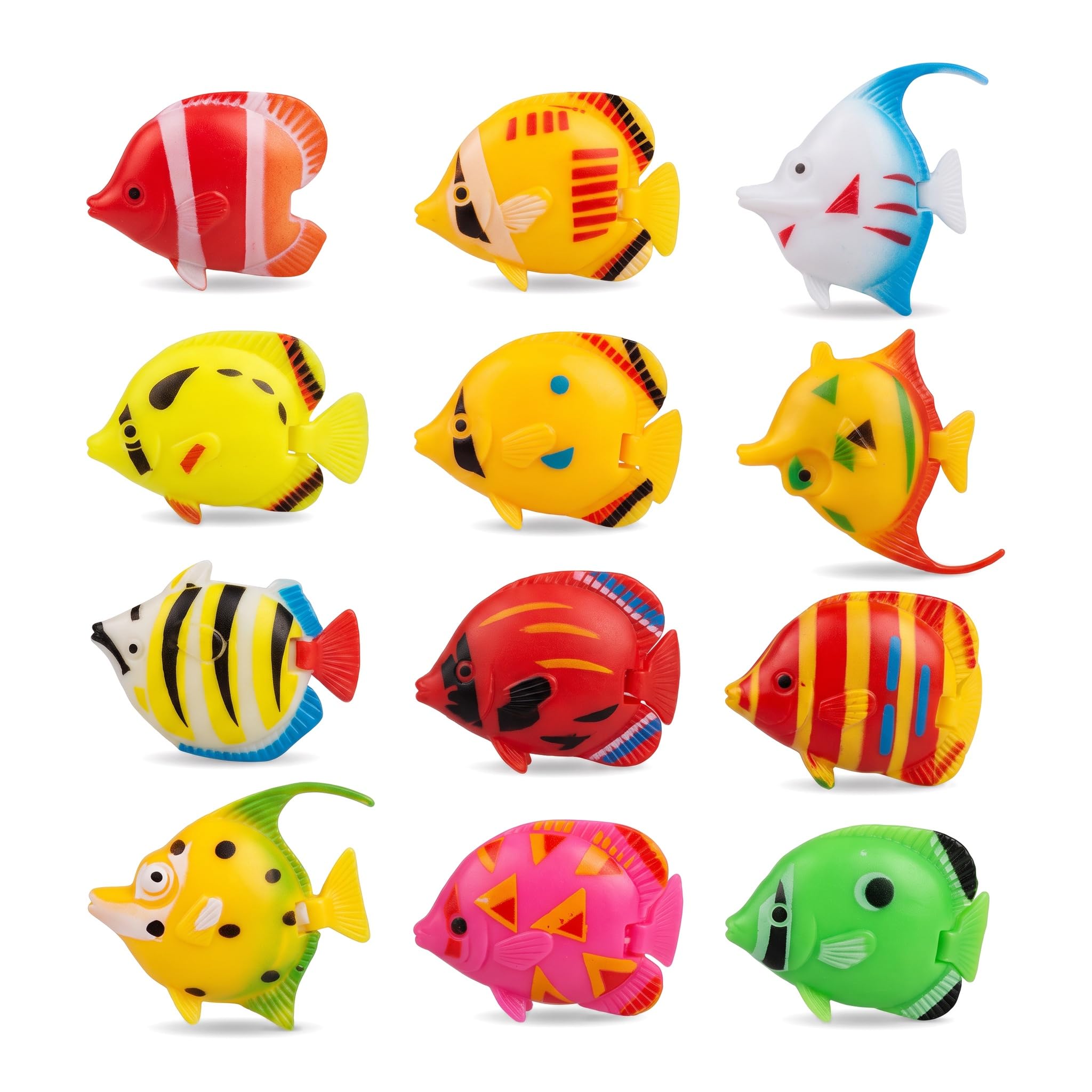 9PCS Plastic Fish,Assorted Ocean Animal Playset, Realistic Fake Fish