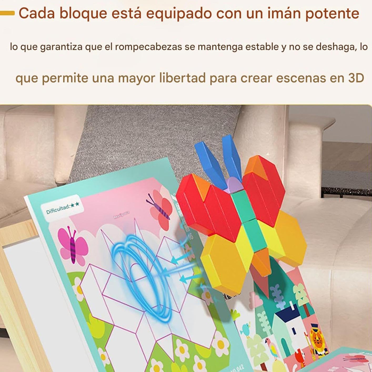 Genérico De Bloques - Juego De Mesa De Madera para Lógica Y Razonamiento | Bloques de Construcción para Niños - para Adolescentes Jóvenes Niños Y Niñas En Casa Viajes Y Escuelas