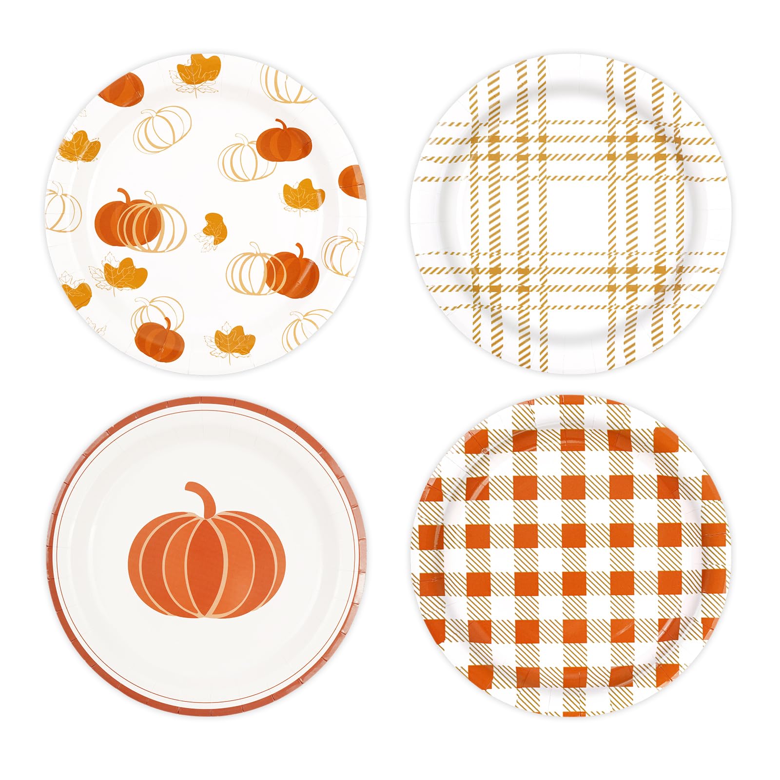 Lot De 48 Assiettes Carton Automne (18cm) - Vaisselle Jetable