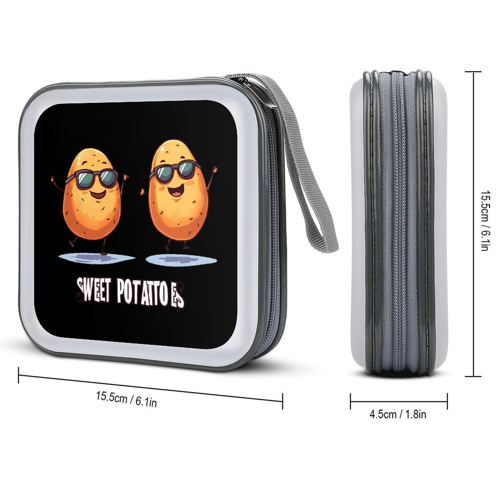 Sweet Potato CD Case Portable DVD Holder Storage Organizer for Home Travel