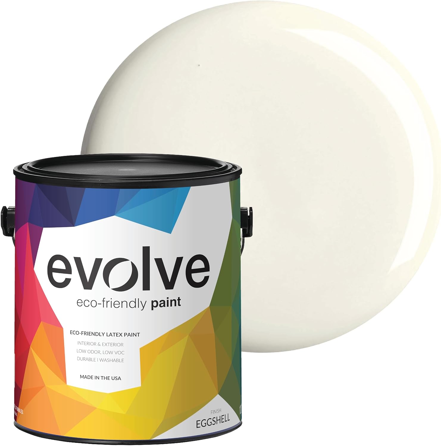 EVOLVE Paint & Primer: Environment-friendly, Low Sheen with One-coat Coverage for Interior & Exterior surfaces (Ivory Cloth, 1-Gallon)