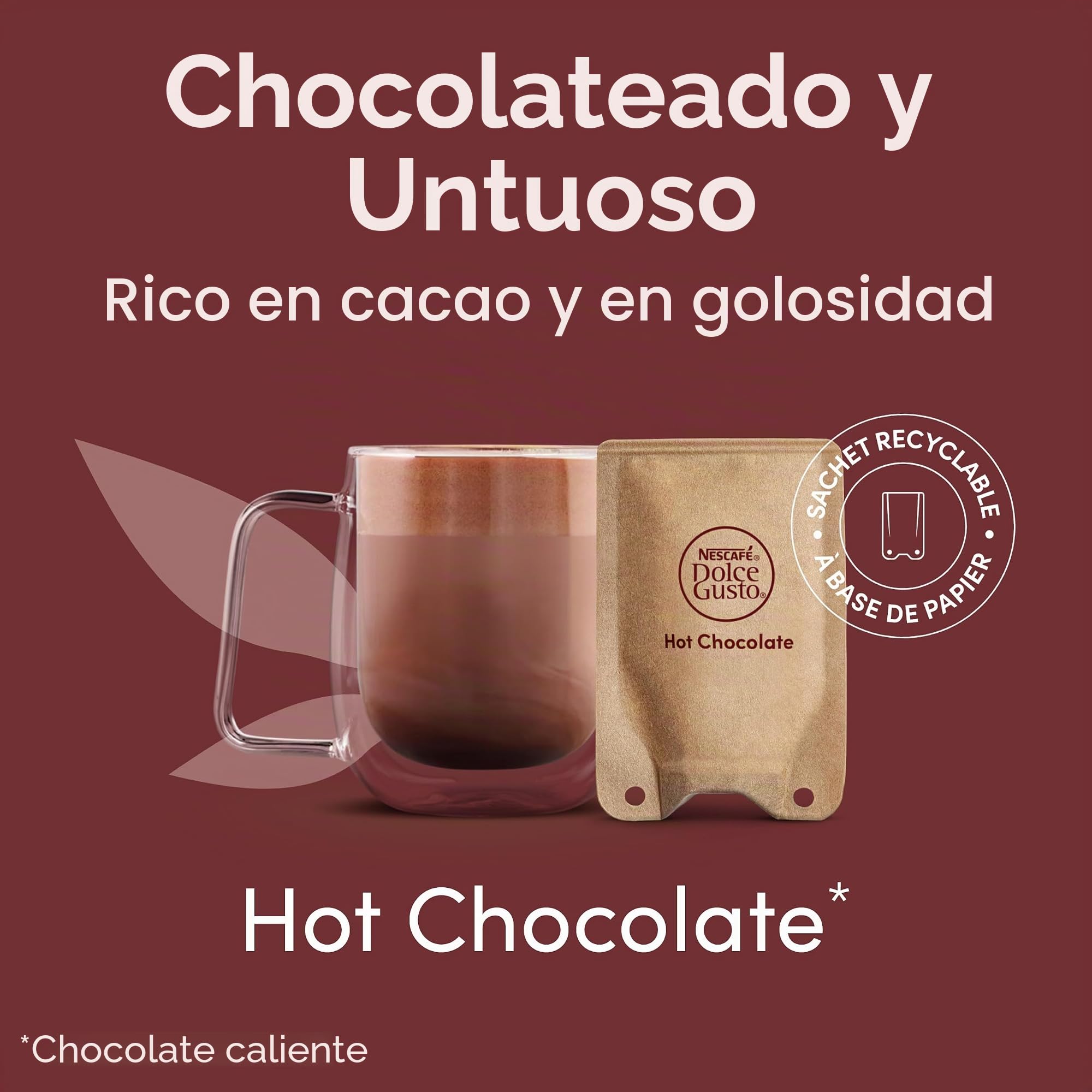 NEO Hot Chocolate de NESCAFÉ® Dolce Gusto®, 60 bolsas de chocolate (5 cajas de 12 bolsas), solo apto para cafeteras NESCAFÉ Dolce Gusto NEO