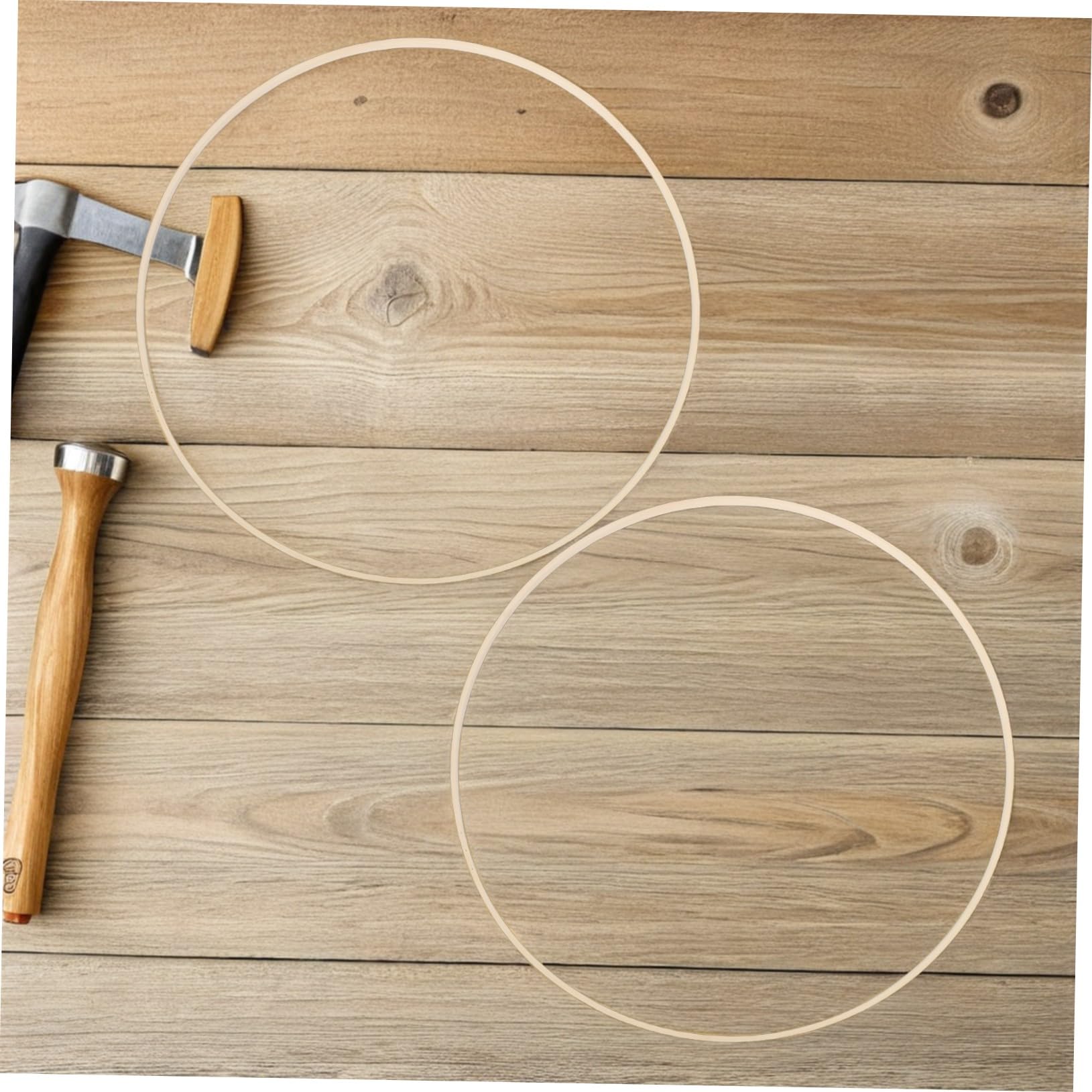 Gatuida Aros de Macramé de Bambú Rústicos 10 Unidades Beige para Manualidades DIY Decoración Bodas Hogar Fiestas Navideñas Uso Artesanal Verano