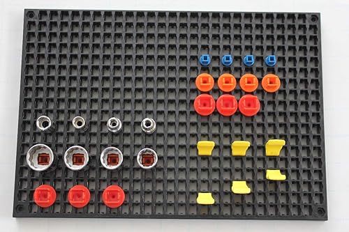 Miniatura 3 de Clips universales y soportes para enchufes (50 piezas)  Accesorios para organizador Genie Pegboards para organizar herramientas, paquete mixto de