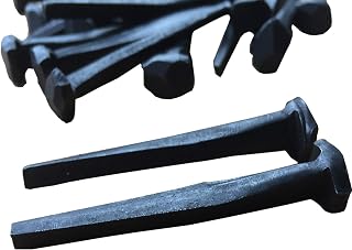 1.5”- Wrought Head Iron Nails – Antique Black rustic restoration accent nails for hanging, furniture, cabins, shutters & flooring – Decorative clavos nails – Distinct wrought rose head – 1.5 in