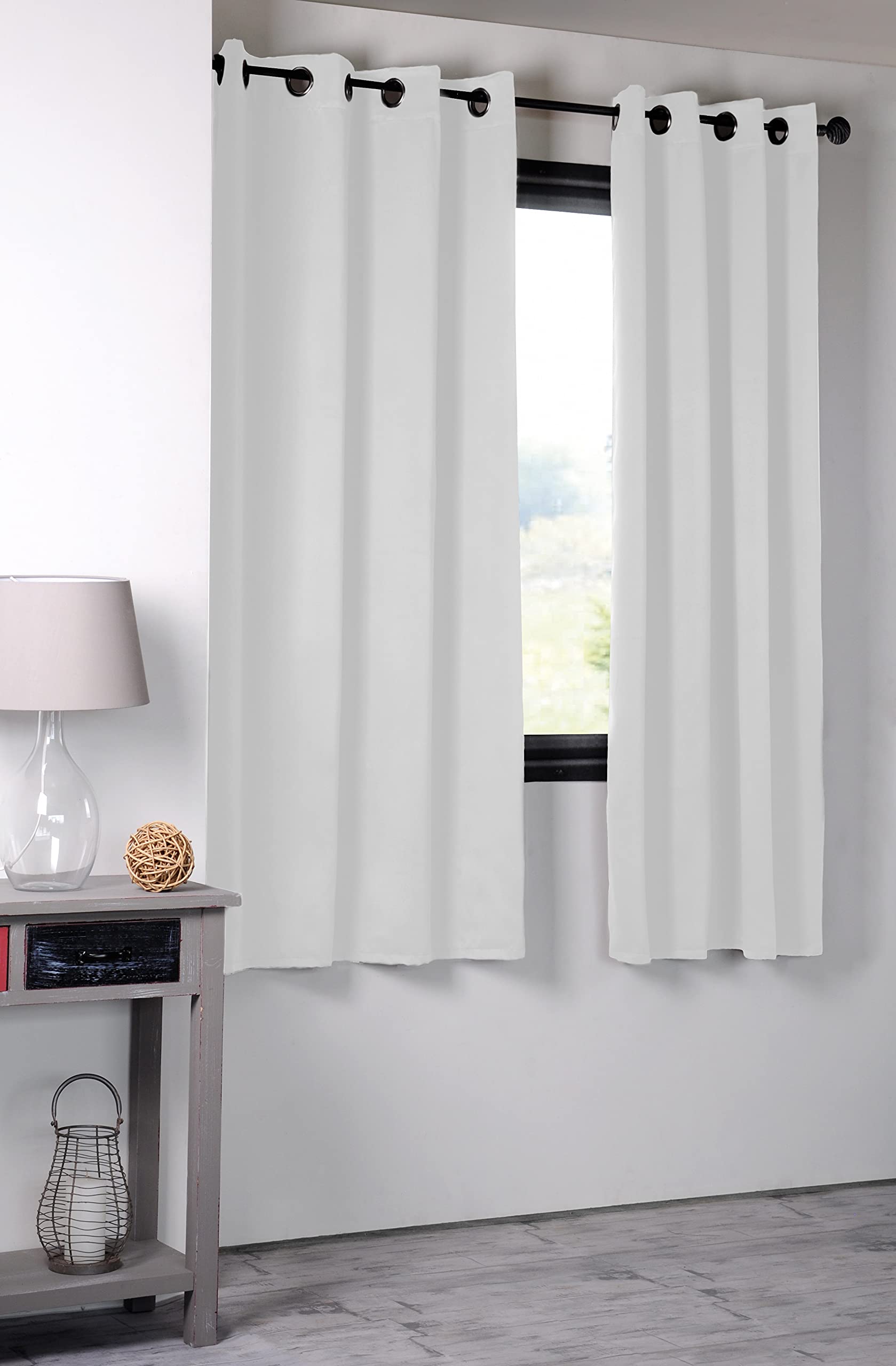 Lovely Casa Curtain, Polyester, Steam, 180 x 135 cm, Vapeur, W 53.1" x L 70.9" (1 Panels) - Image 2