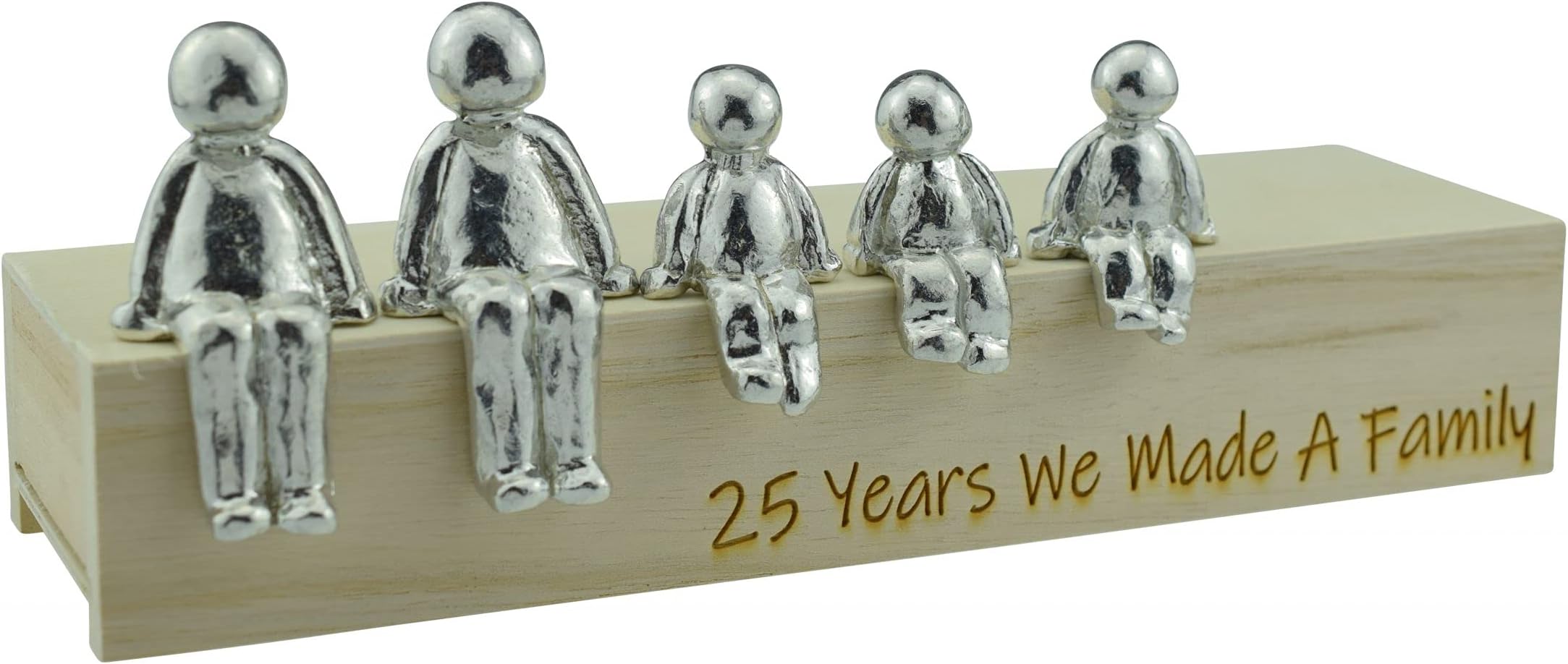 Regalo 6° Anniversario – Decorazione Metallo Scritta '6 Years We Made A Family' – Scatola In Legno Con Frase Personalizzabile - copertina