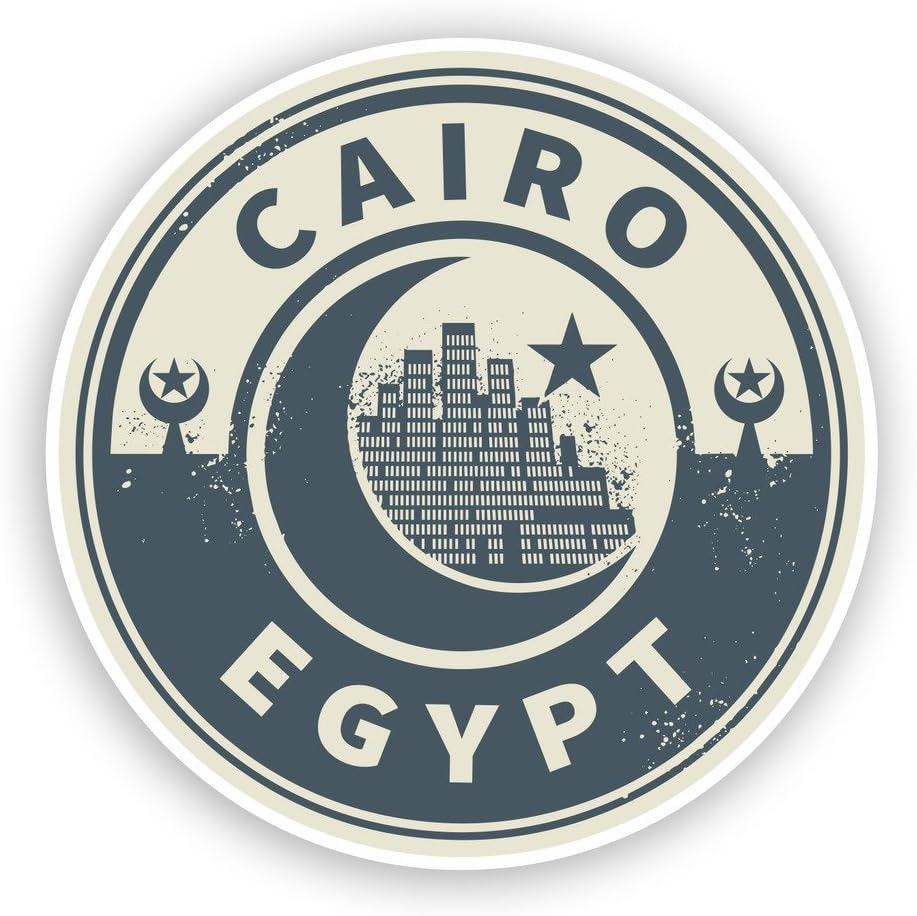 2 x 20cm/200mm Egypt Cairo Vinyl Stickers Travel Luggage #7435
