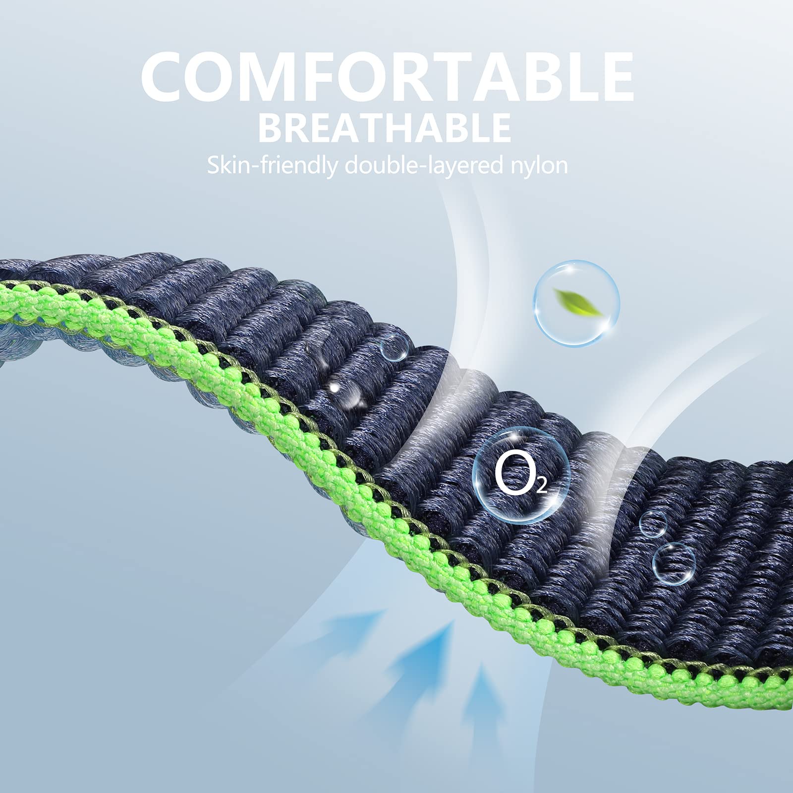 Lenrao Lot de 10 bracelets de montre en nylon souple pour Apple Watch - Unisexe - 38 mm, 40 mm, 41 mm, 42 mm, 44 mm, 45 mm, 49 mm - Respirant - Élastique - Pour iWatch Ultra