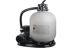 XtremepowerUS 19" inch Sand Filter with 1.5HP Pool Pump 4500GPH Above Ground...