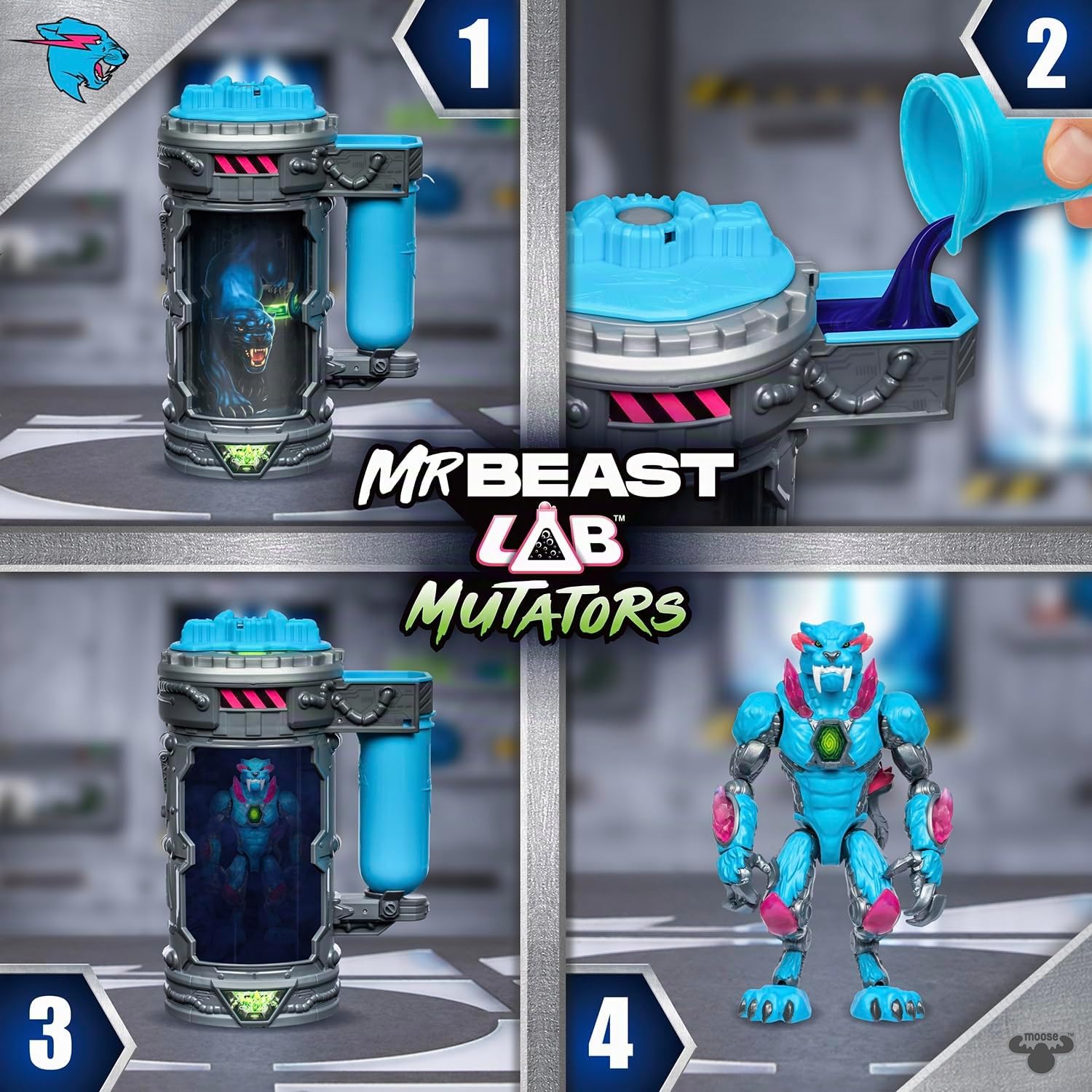 Moose Toys Mr Beast Lab Mutators - Mutatie Kamer Iconic Panther