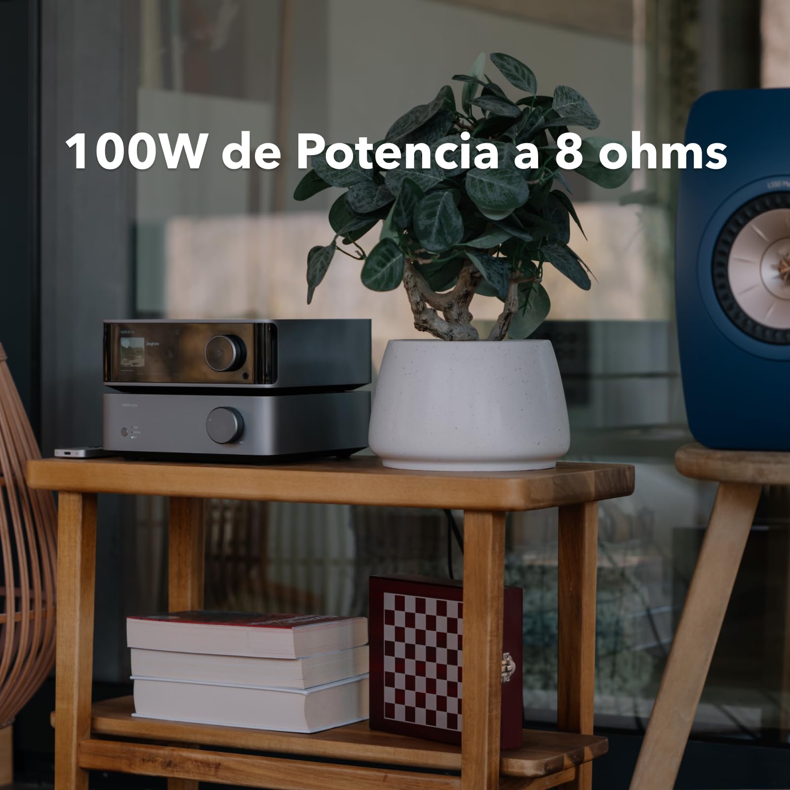 WiiM Vibelink Amp, Amplificador estéreo para Mejorar Altavoces pasivos | Mejora tus altavoces pasivos favoritos con amplificación potente de calidad audiófila y rendimiento Hi-Fi moderno