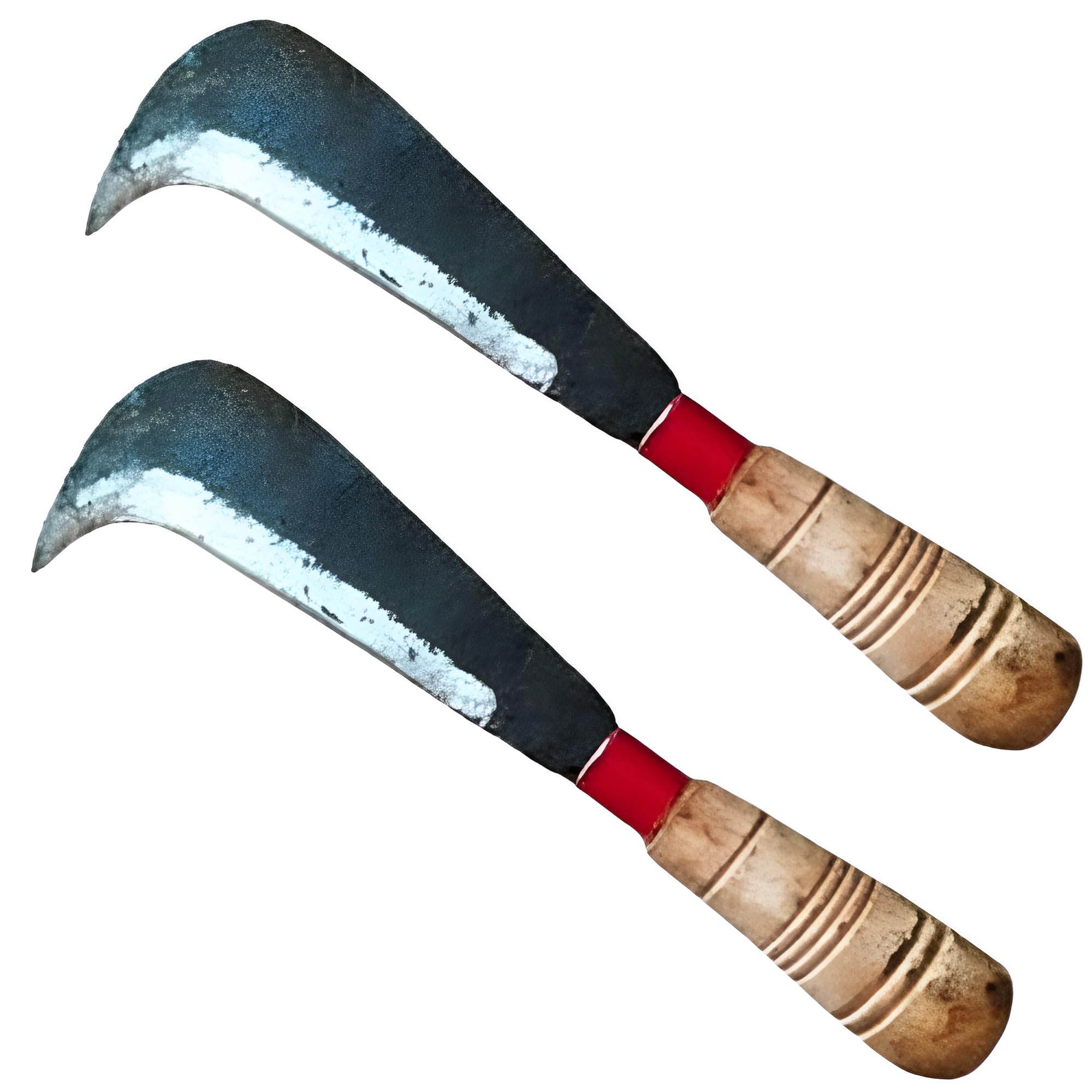 Handmade Kitchen Knife/Aruval (8 Inch Blade - 30 x 4 x 0.4 x 0.01 cm Blade) Best for Craking Coconut - Pack of 2pc