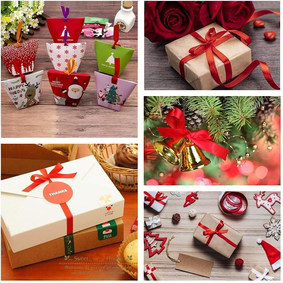 Ahlsen Cinta De Raso Roja De 8 Cm X 22 M: Ideal Para Decoraciones Y Embalajes Navideños