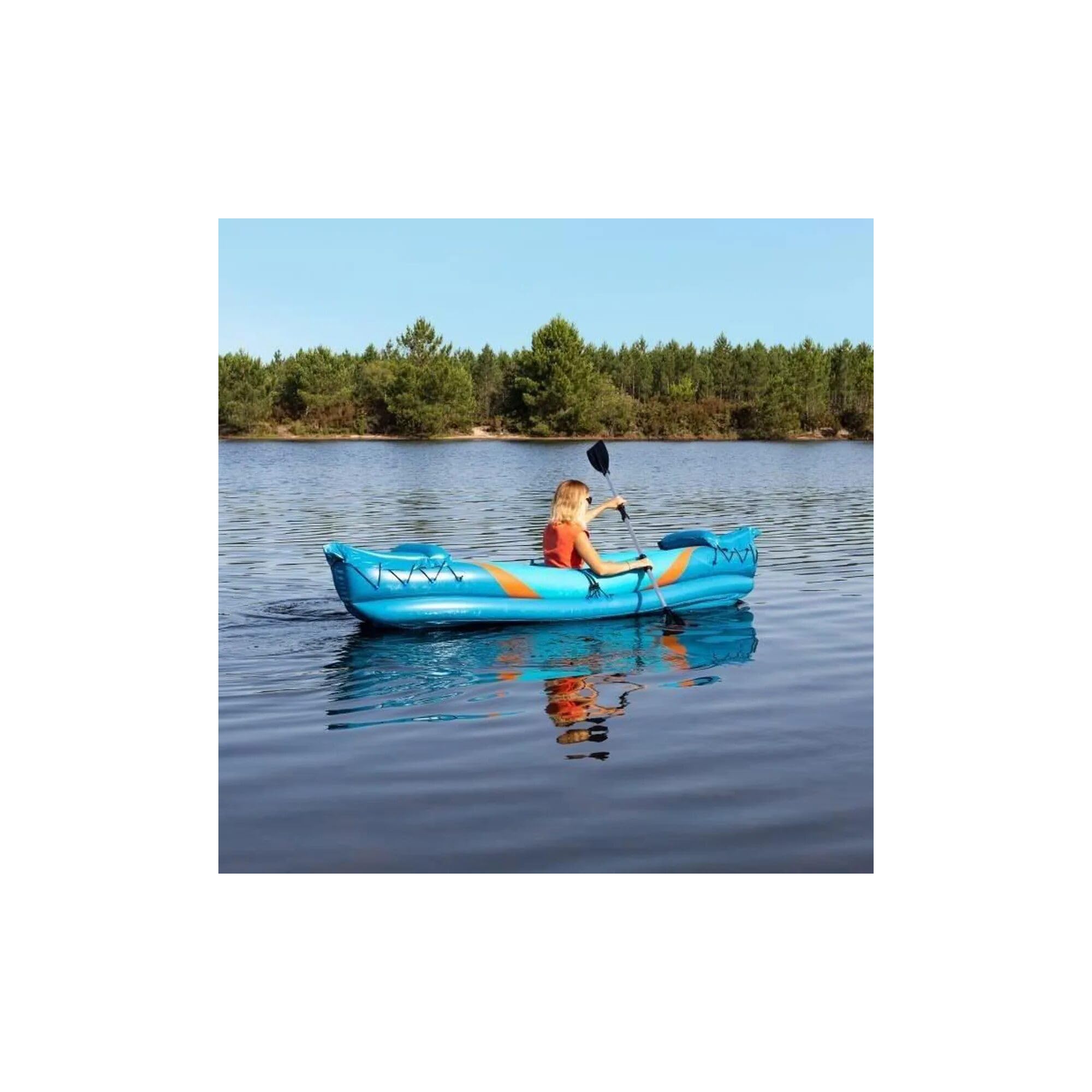 SURPASS Kayak Gonflable 325 cm - 2 Places - 1 pagaie alu Double et Pliable