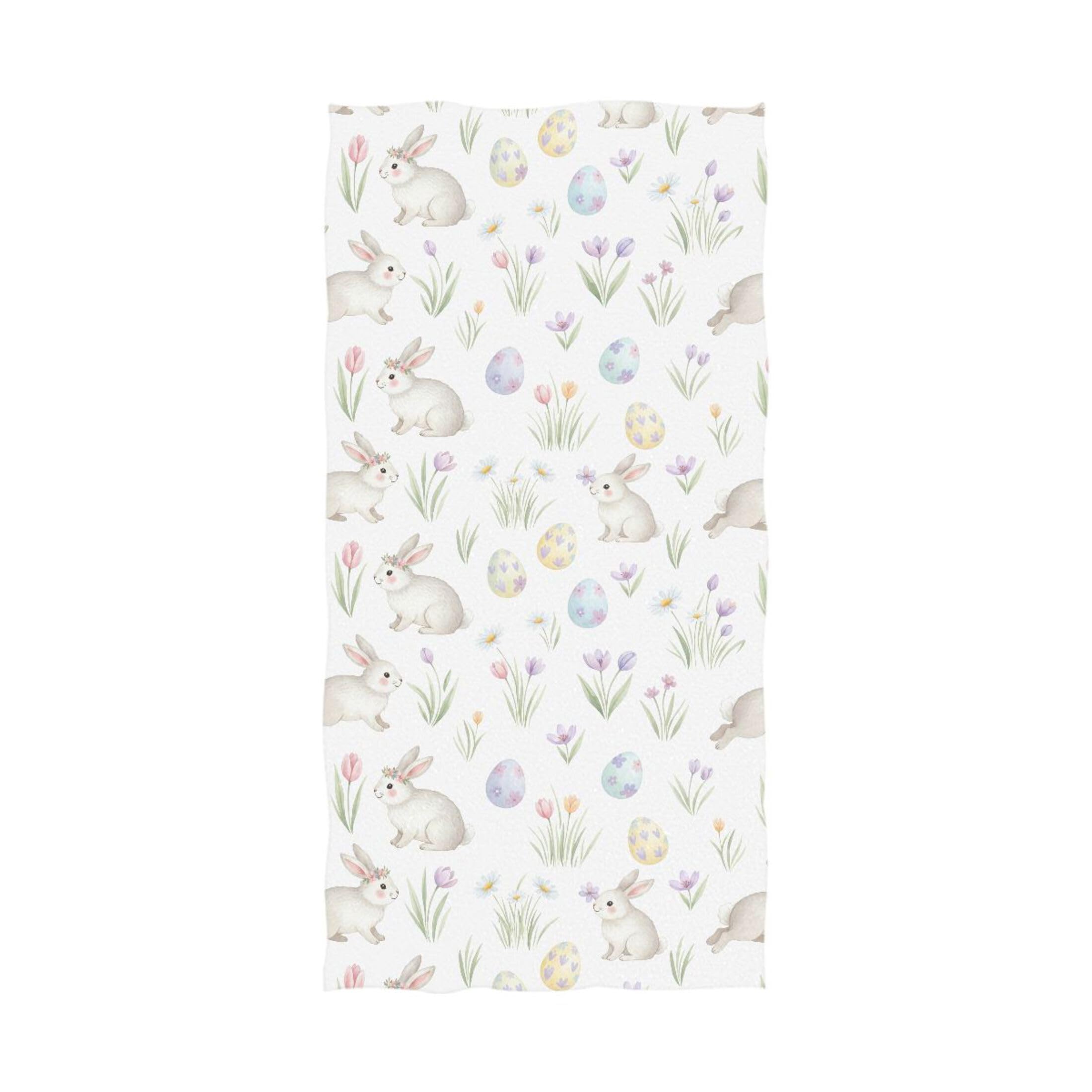Kutsu Bunny Bath Towel, Highly Absorbent Cotton Soft Bath Hand Towel for Bathroom Kitchen Hotel Spa, 64 x 32 In