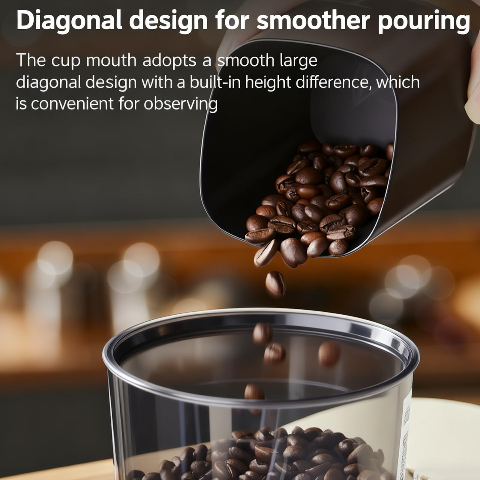 Bilancia digitale da caffè con display a LED, scala dosatrice digitale per caffè, ricaricabile USB-C, alta precisione 0,1 g, capacità 500 g, per caffè fatto a mano e uso in cucina