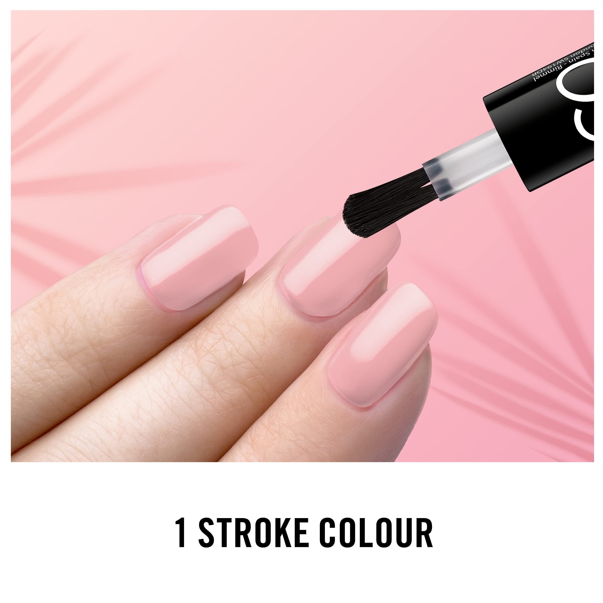 Rimmel London 60 Seconds Super Shine Smalto, Smalto asciugatura rapida, Colore vibrante, A lunga tenuta, 8 ml, 262 RINGARING Roses