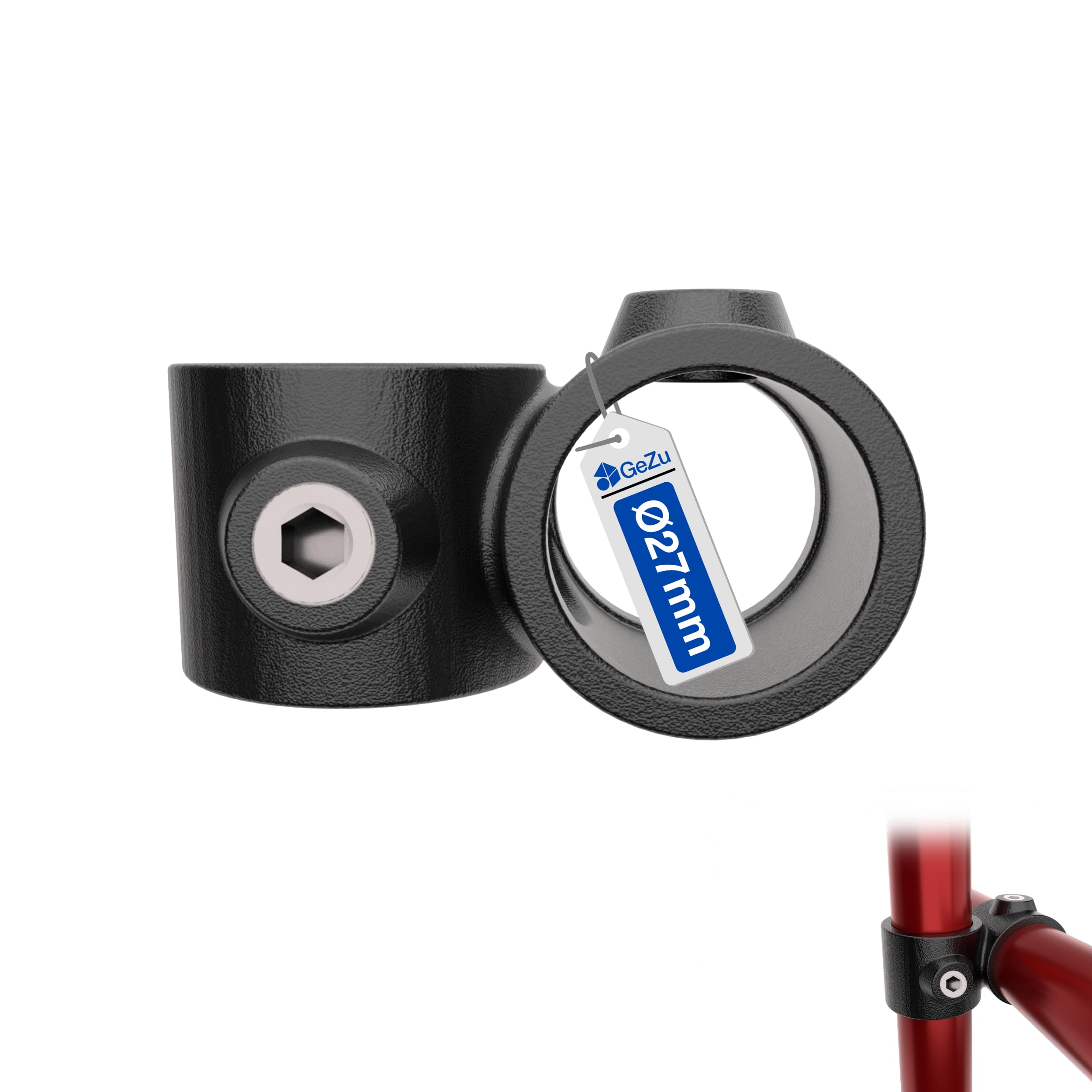 Gezu Impex Offset 90 Crossover Clamps  27 mm Hot Dip Galvanised Silver Tube Clamps Crossover Joint 90 from B&Q