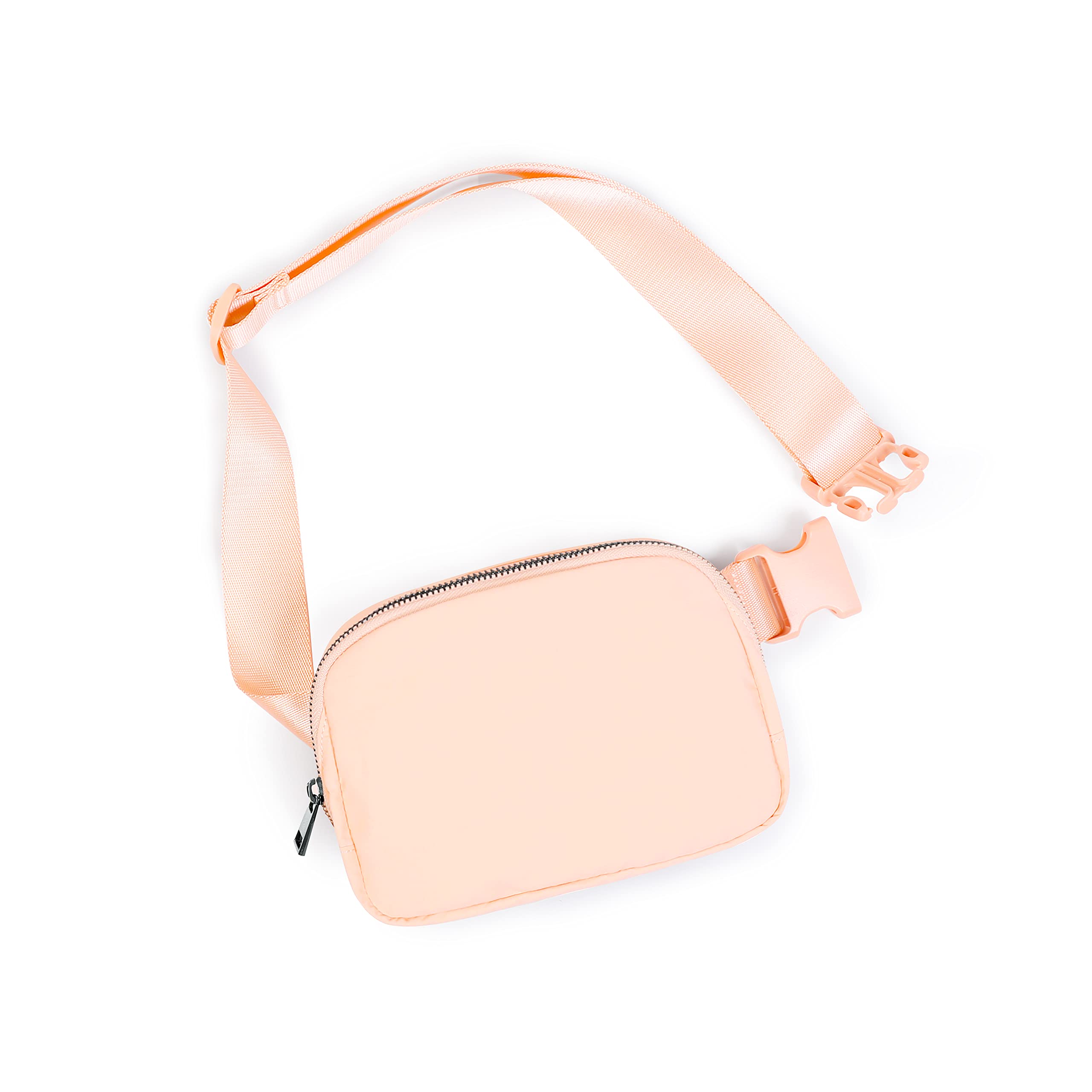 ODODOSUnisex Mini Belt Bag with Adjustable Strap Small Fanny Pack for Workout Running Traveling Hiking, Pale Coral