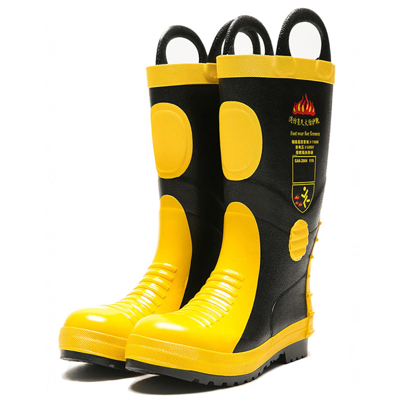 Tajaxsafety Rubber Boots Steel Toe Steel Sole Fire Fighting Rain