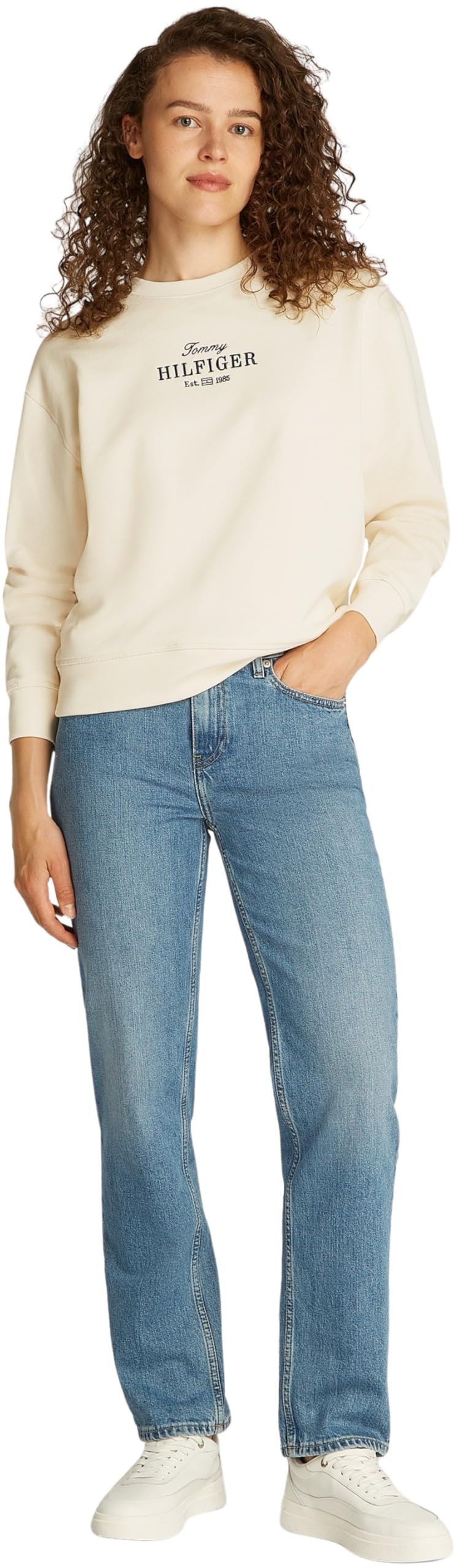 Tommy Hilfiger Sudadera Mujer Regular de algodón